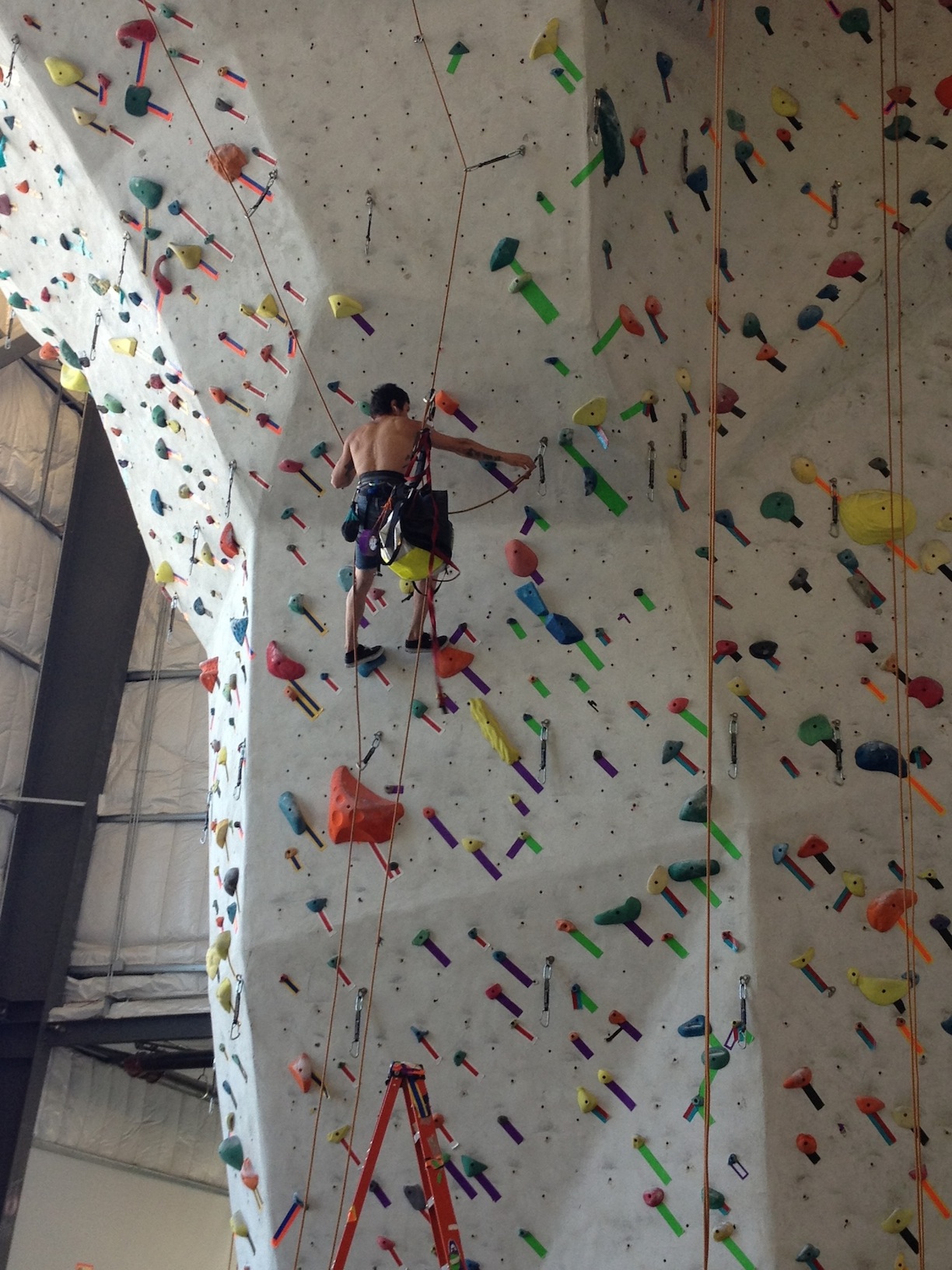 Jeremy setting lead wall