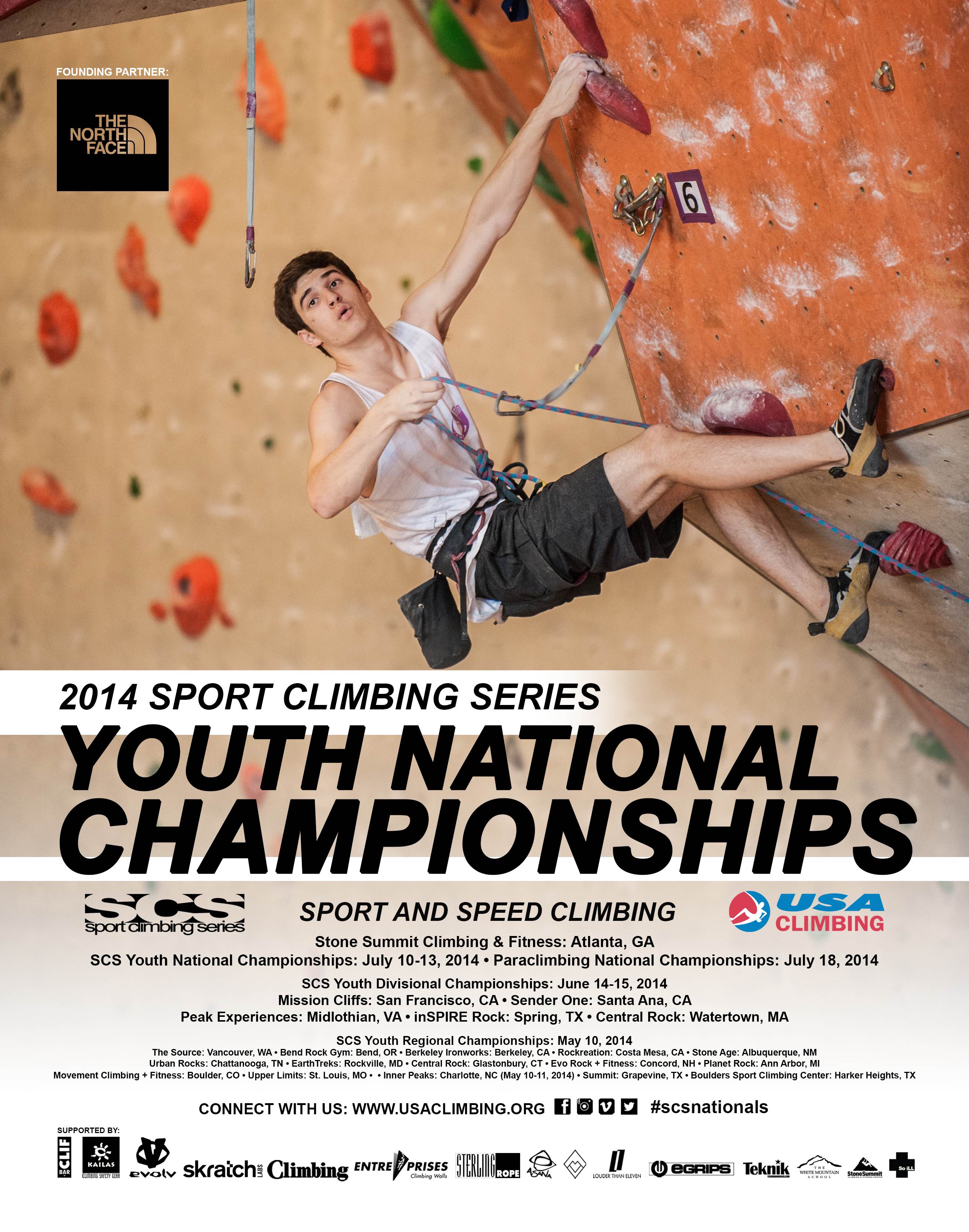 SCS Youth Nationals Ad for Climbing Mag